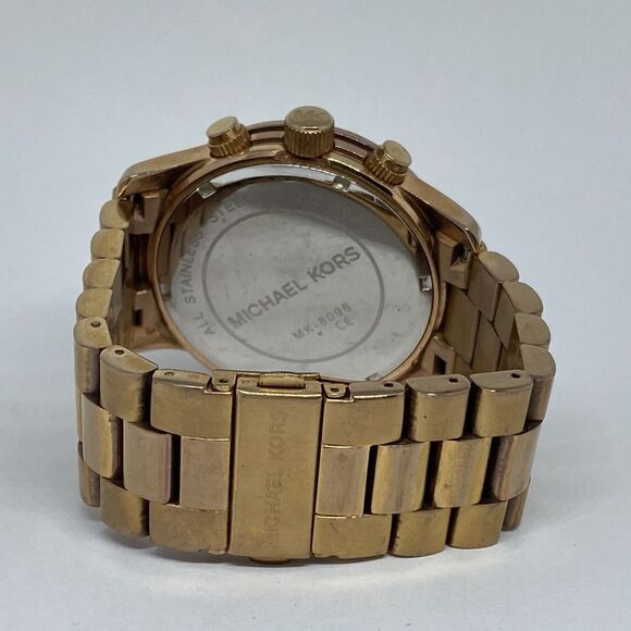 Michael Kors Runway MK8096 Womens Stainless Steel Analog Dial Quartz Watch MP816 - Picture 10 of 12